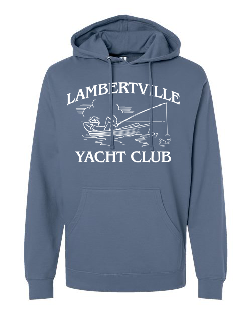 Lambertville "Yacht Club" Midweight Hooded Sweatshirt (Storm Blue)