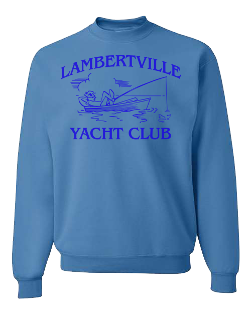 Lambertville "Yacht Club" Crewneck Sweatshirt (Columbia Blue)